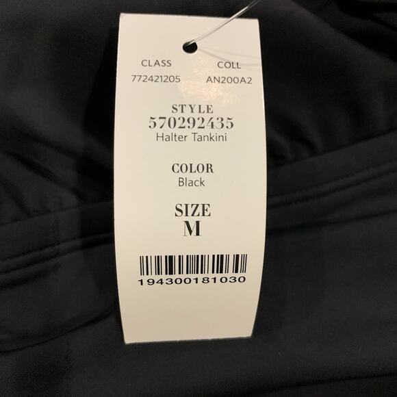 WHBM Tankini NWT Women's Medium Halter Black High-Waist Wrap Bikini Bottom - Picture 4 of 5